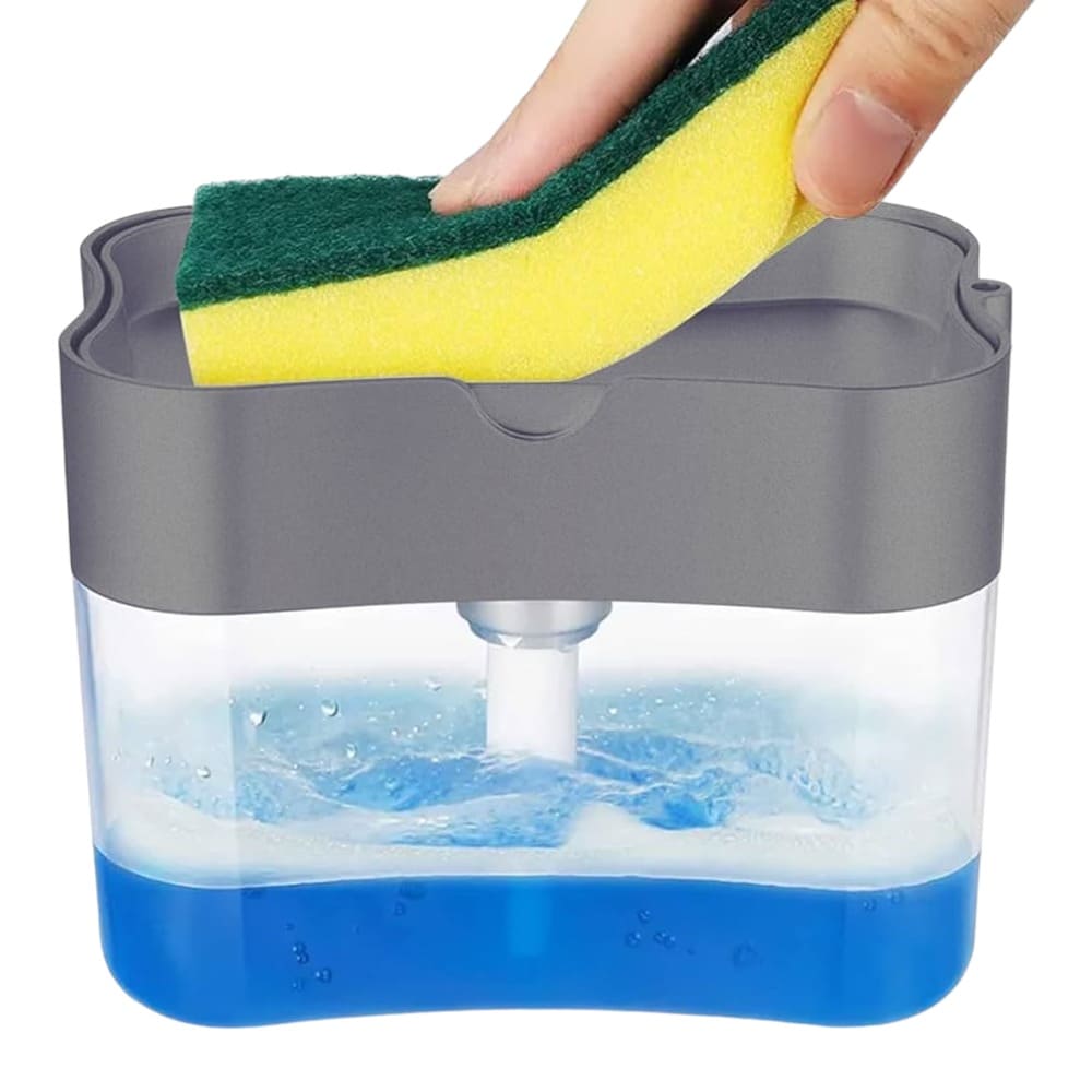 Tradineur - Dosificador de jabón para baño 16,5 x 9 cm. Dispensador de jabón  líquido de plástico para manos, rellenable, para co