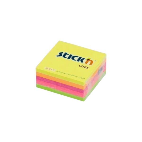 BLOCK STICKN 21203 2X2" MINI CUBO NEON ARCOIRIS