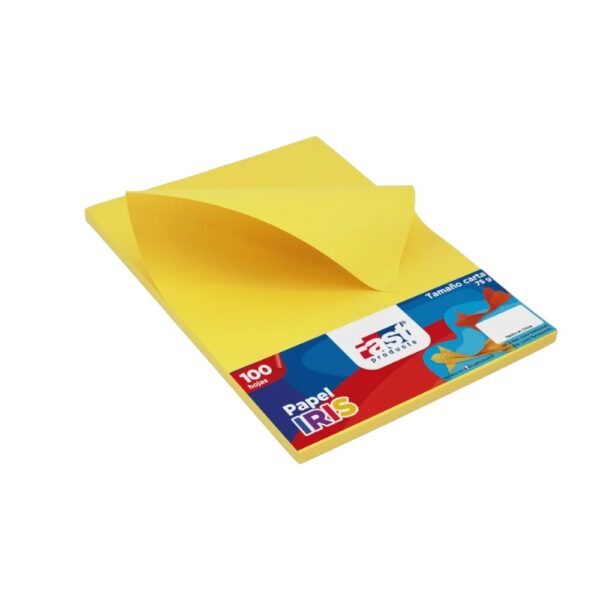 PAPEL BOND 75G FAST PX100 CARTA AMARILLO LIMON