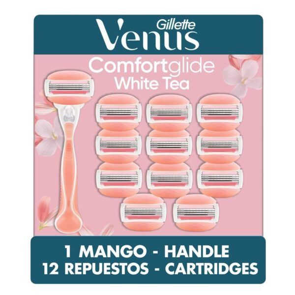 GILLETTE VENUS RASURADORA PARA MUJER + 12 CARTUCHOS HUMECTANTES