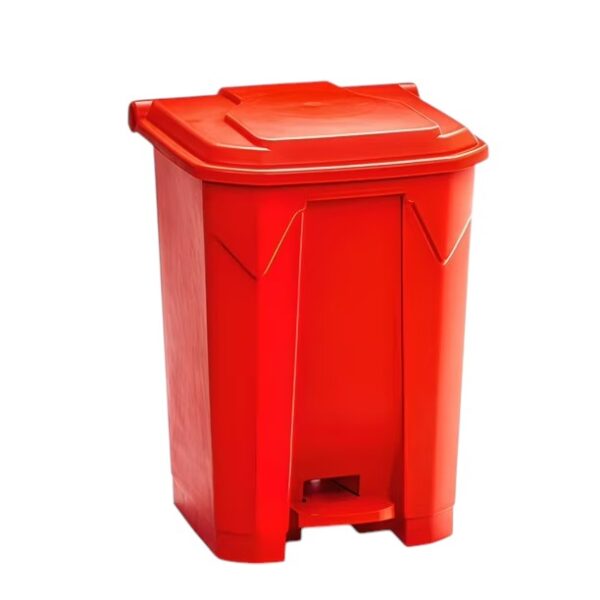 BASURERO PLÁSTICO, CAPACIDAD: 30 LTS, COLOR: ROJO, C/PEDAL